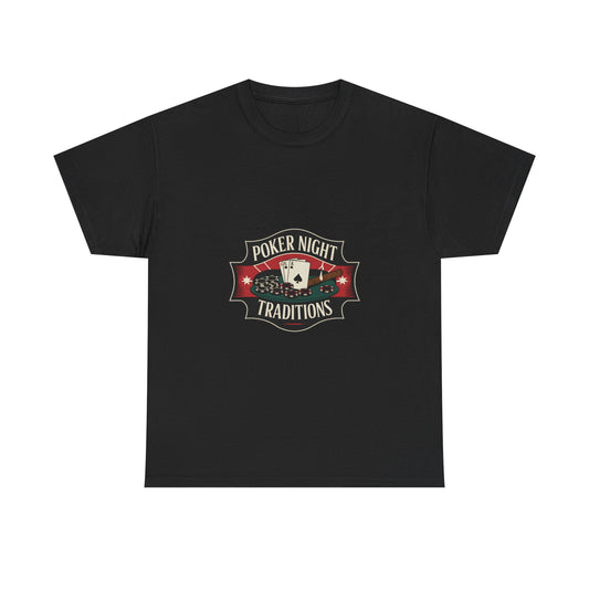 Vintage Poker Night Traditions Badge Tee