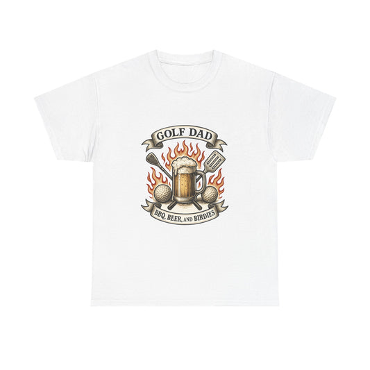 Vintage Golf Dad BBQ & Beer Badge T-Shirt