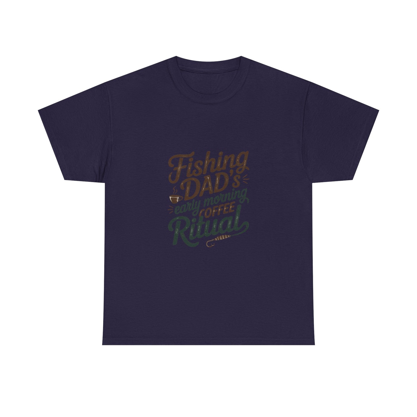 Vintage Fishing Dad Coffee Ritual T-Shirt