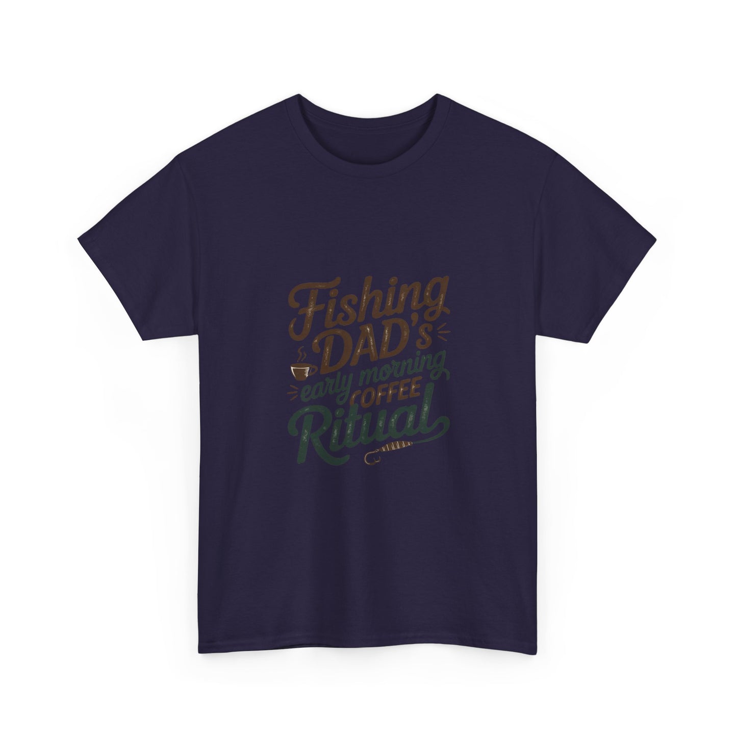 Vintage Fishing Dad Coffee Ritual T-Shirt