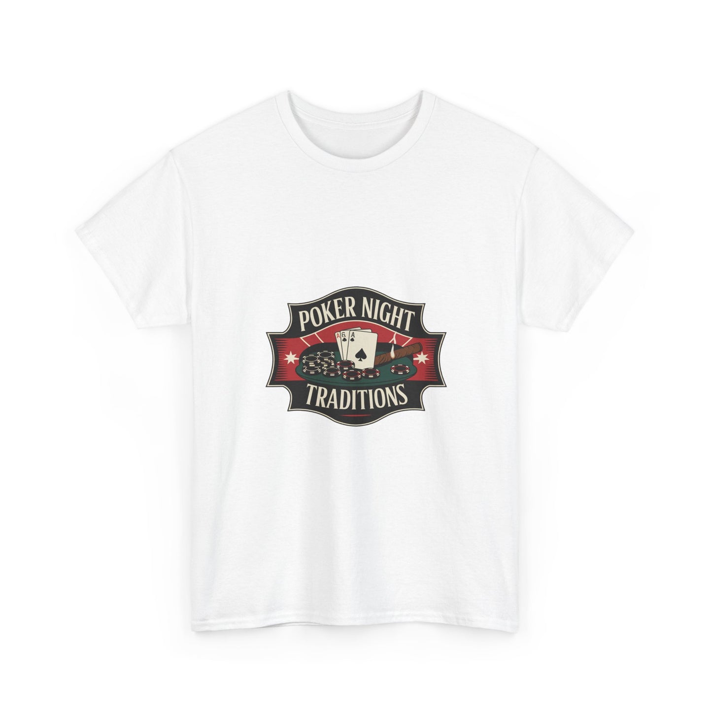 Vintage Poker Night Traditions Badge Tee