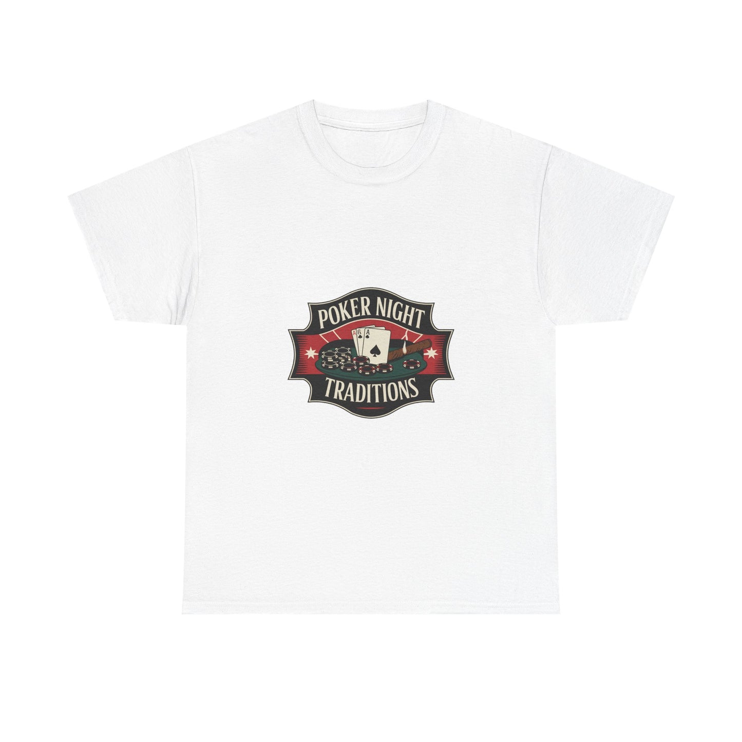 Vintage Poker Night Traditions Badge Tee