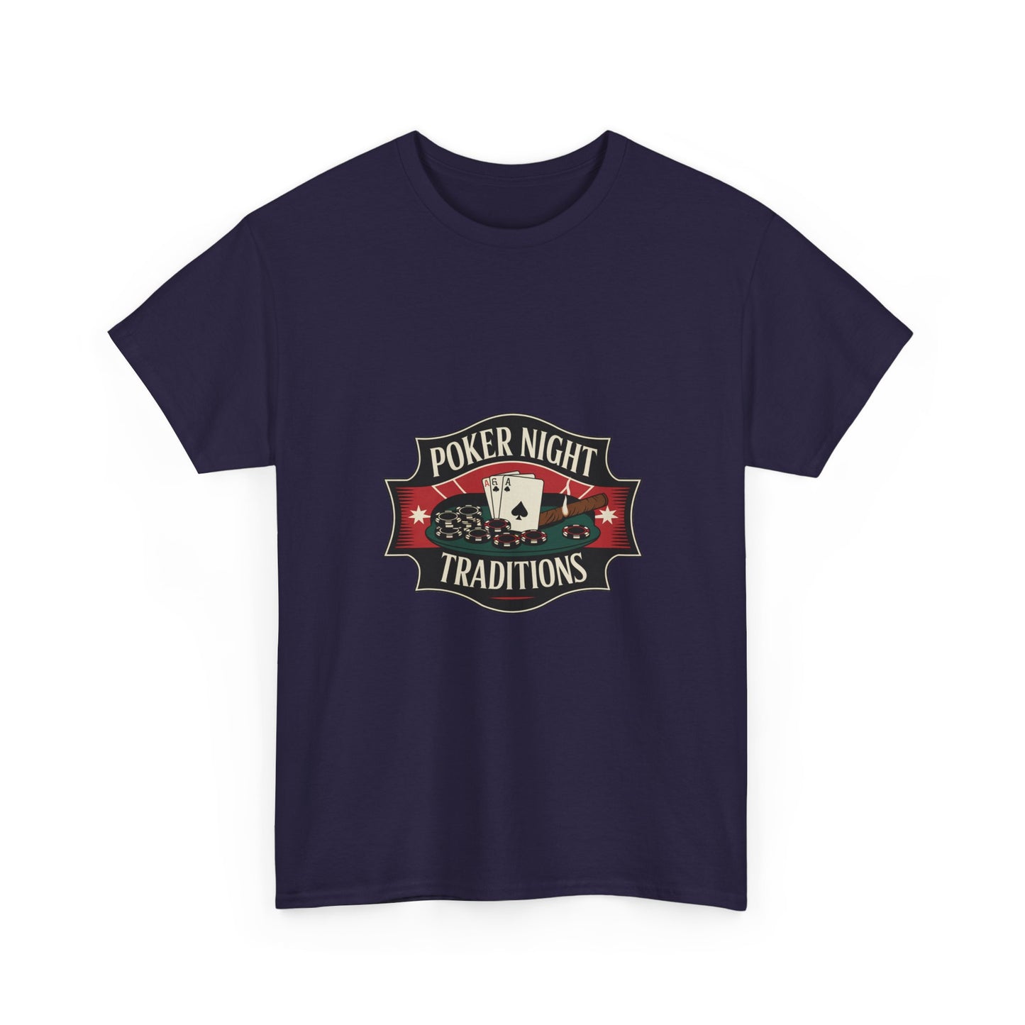 Vintage Poker Night Traditions Badge Tee