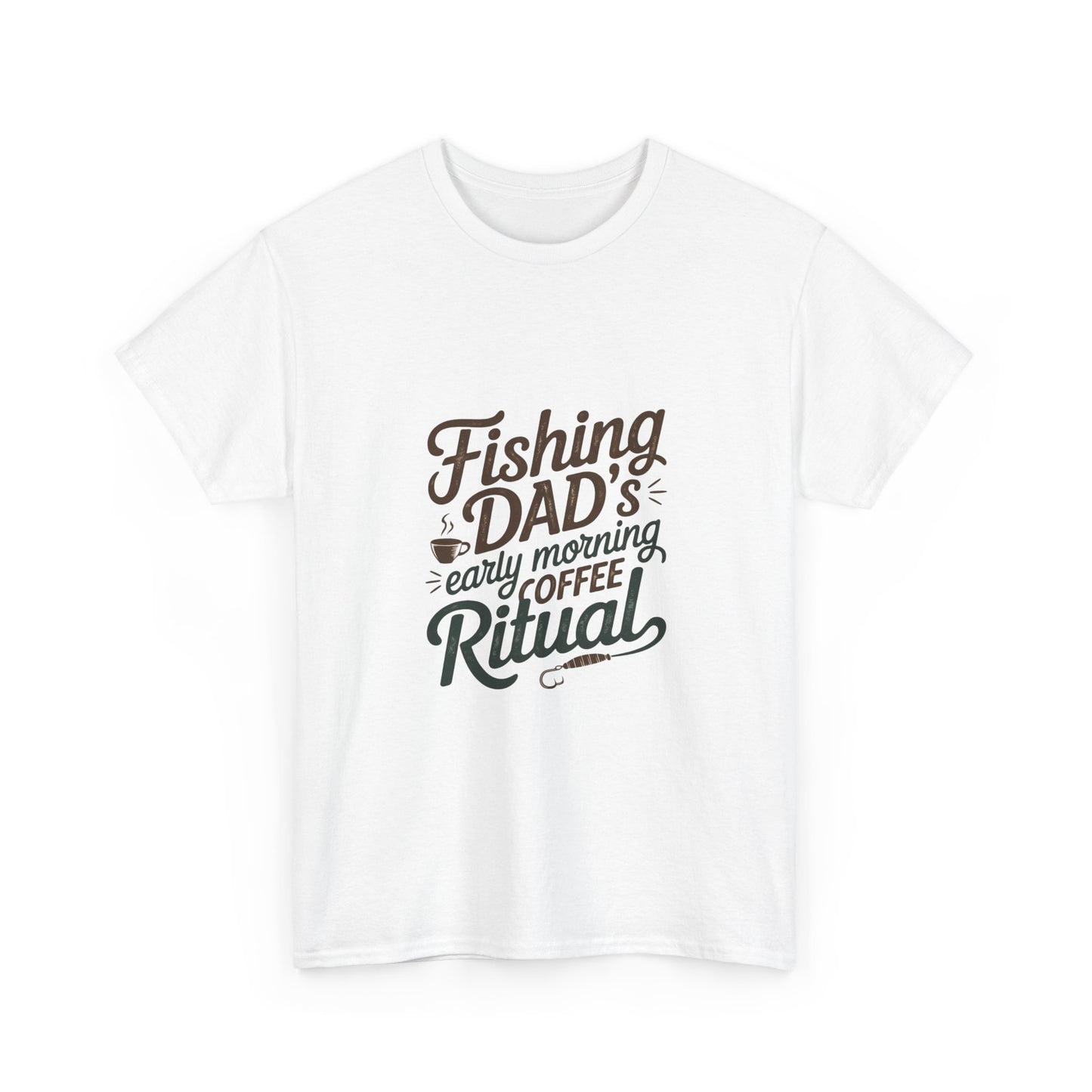 Vintage Fishing Dad Coffee Ritual T-Shirt