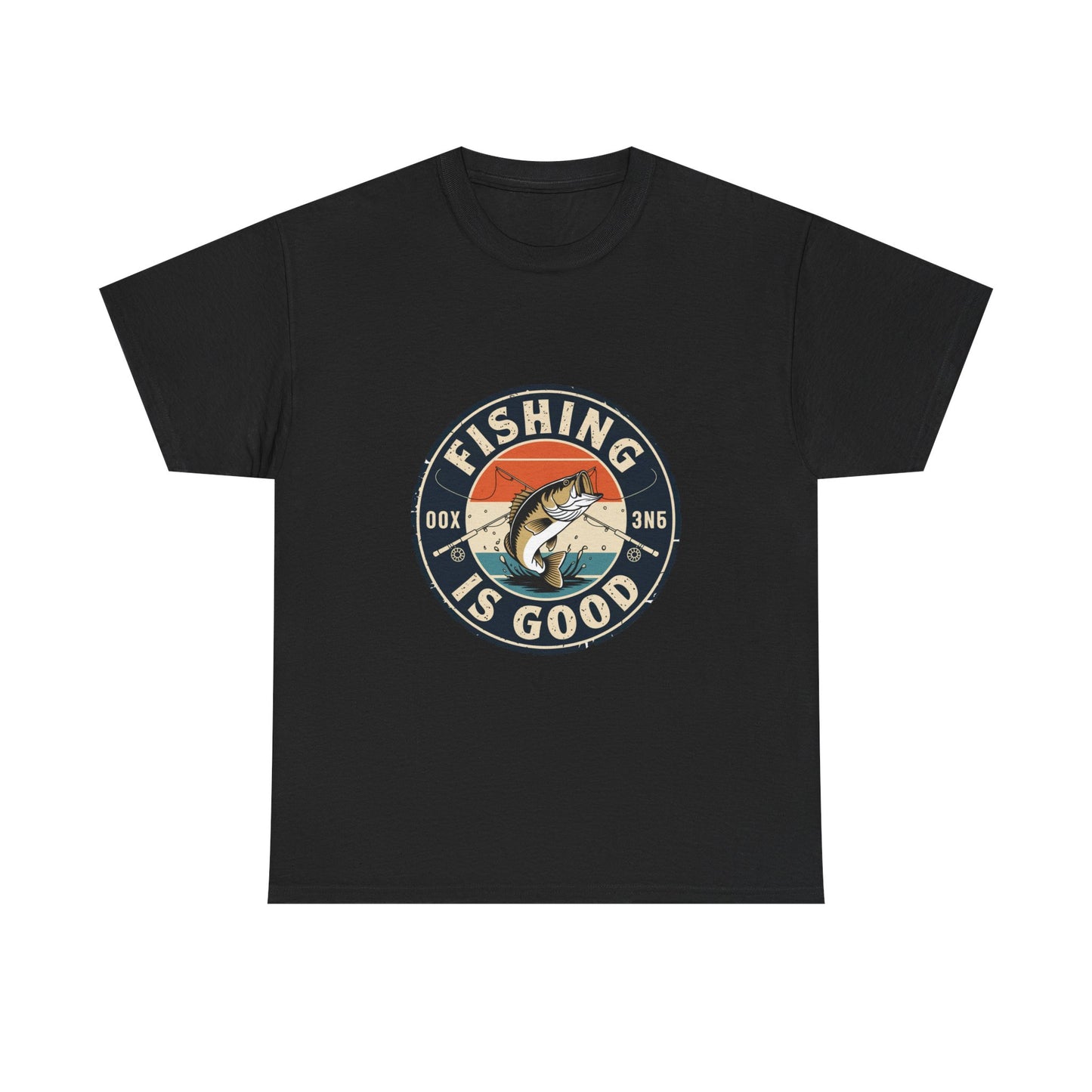 Vintage Fishing Is Good Badge T-Shirt