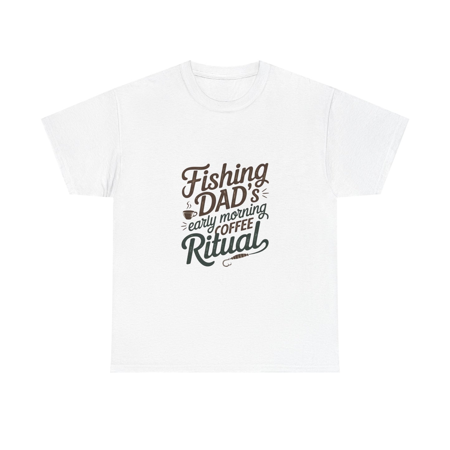 Vintage Fishing Dad Coffee Ritual T-Shirt