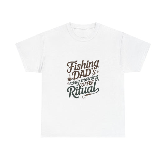 Vintage Fishing Dad Coffee Ritual T-Shirt