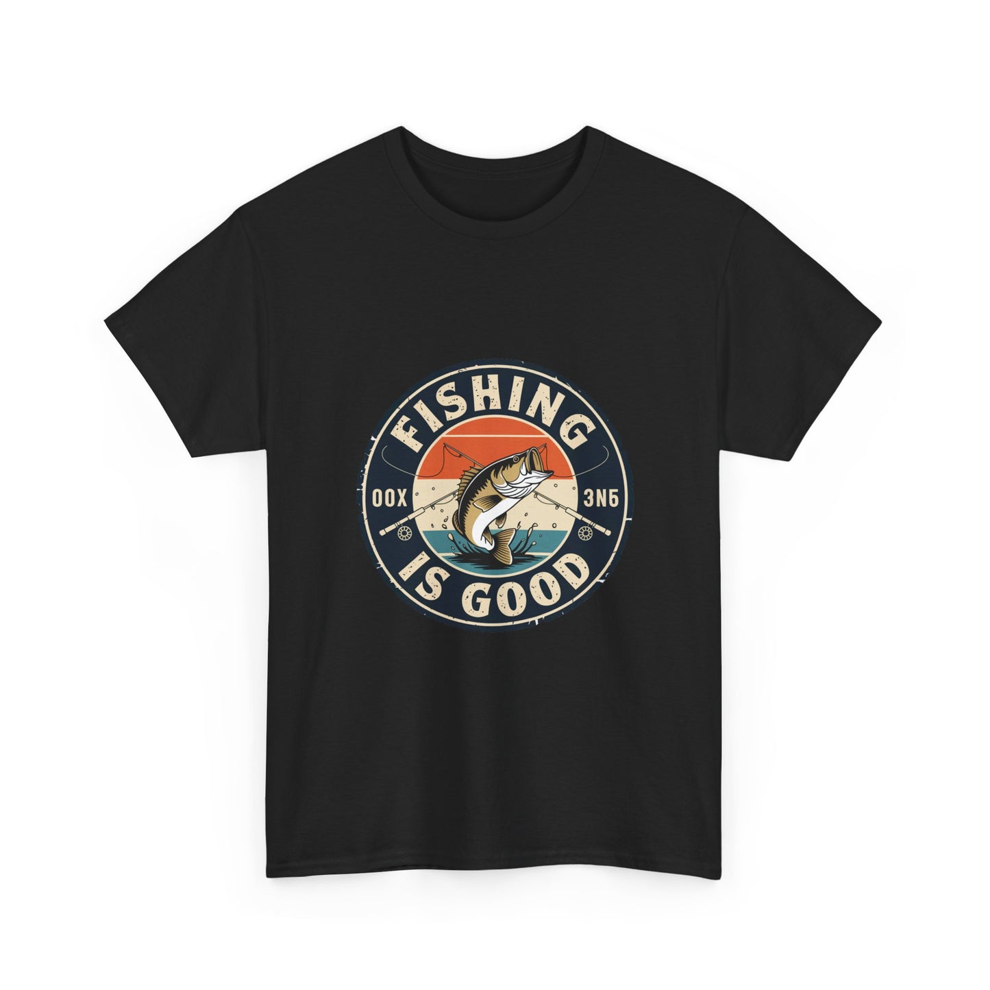 Vintage Fishing Is Good Badge T-Shirt