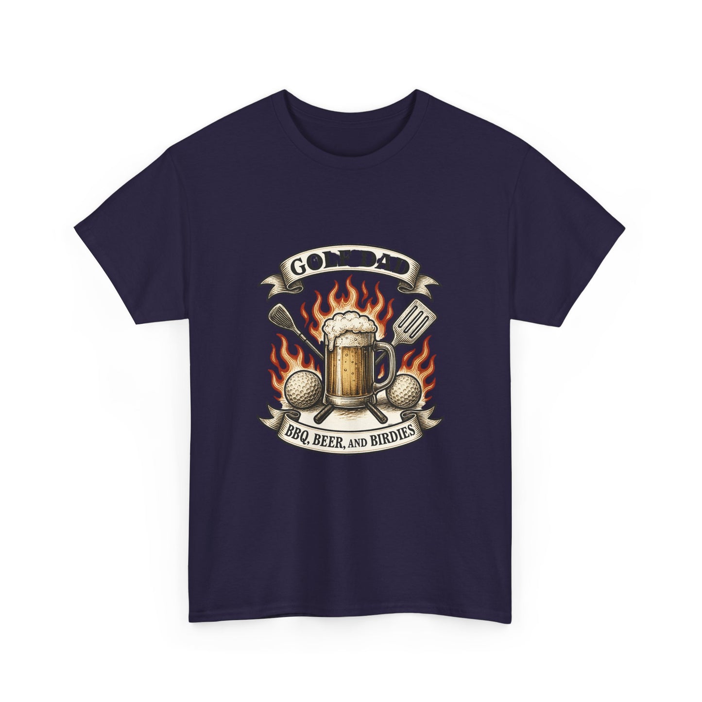 Vintage Golf Dad BBQ & Beer Badge T-Shirt