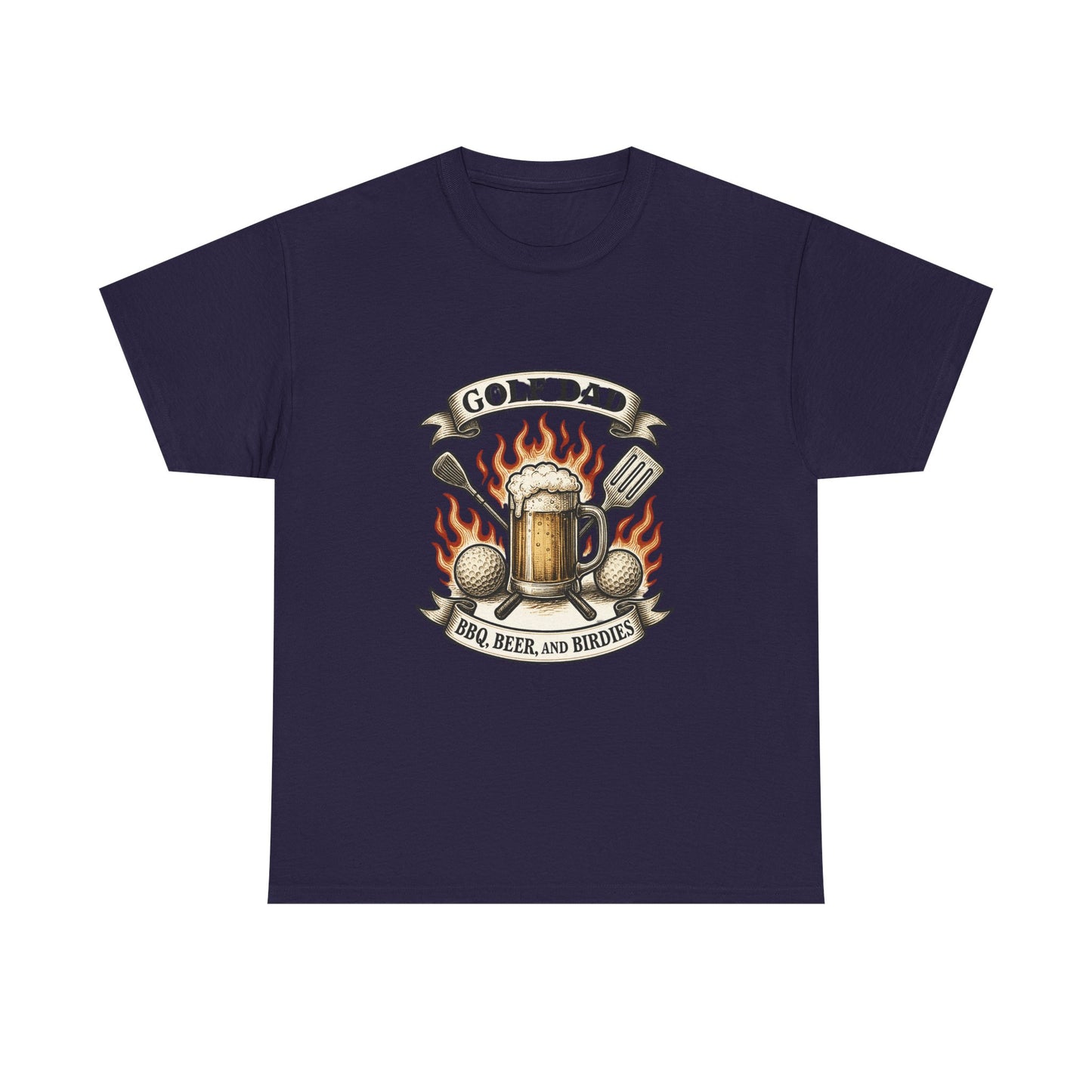 Vintage Golf Dad BBQ & Beer Badge T-Shirt