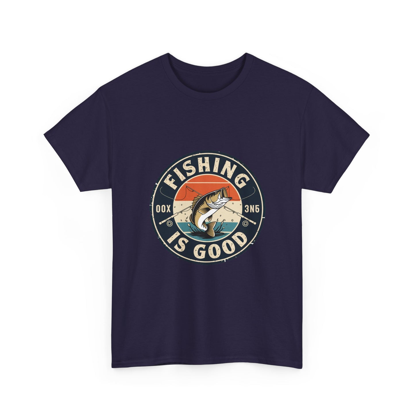 Vintage Fishing Is Good Badge T-Shirt