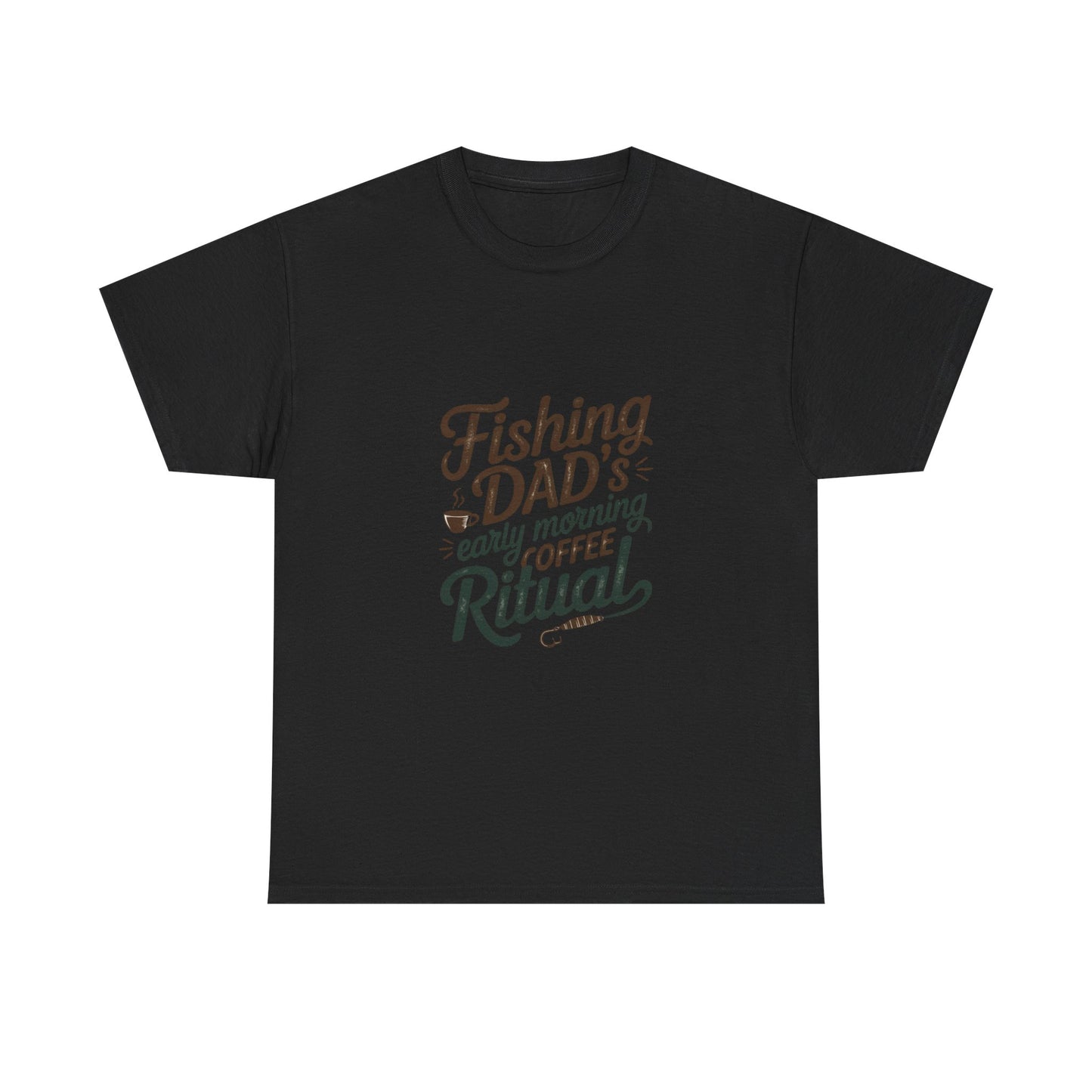Vintage Fishing Dad Coffee Ritual T-Shirt