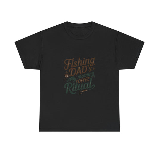 Vintage Fishing Dad Coffee Ritual T-Shirt