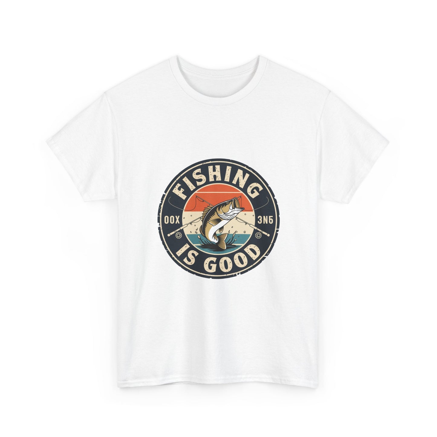 Vintage Fishing Is Good Badge T-Shirt