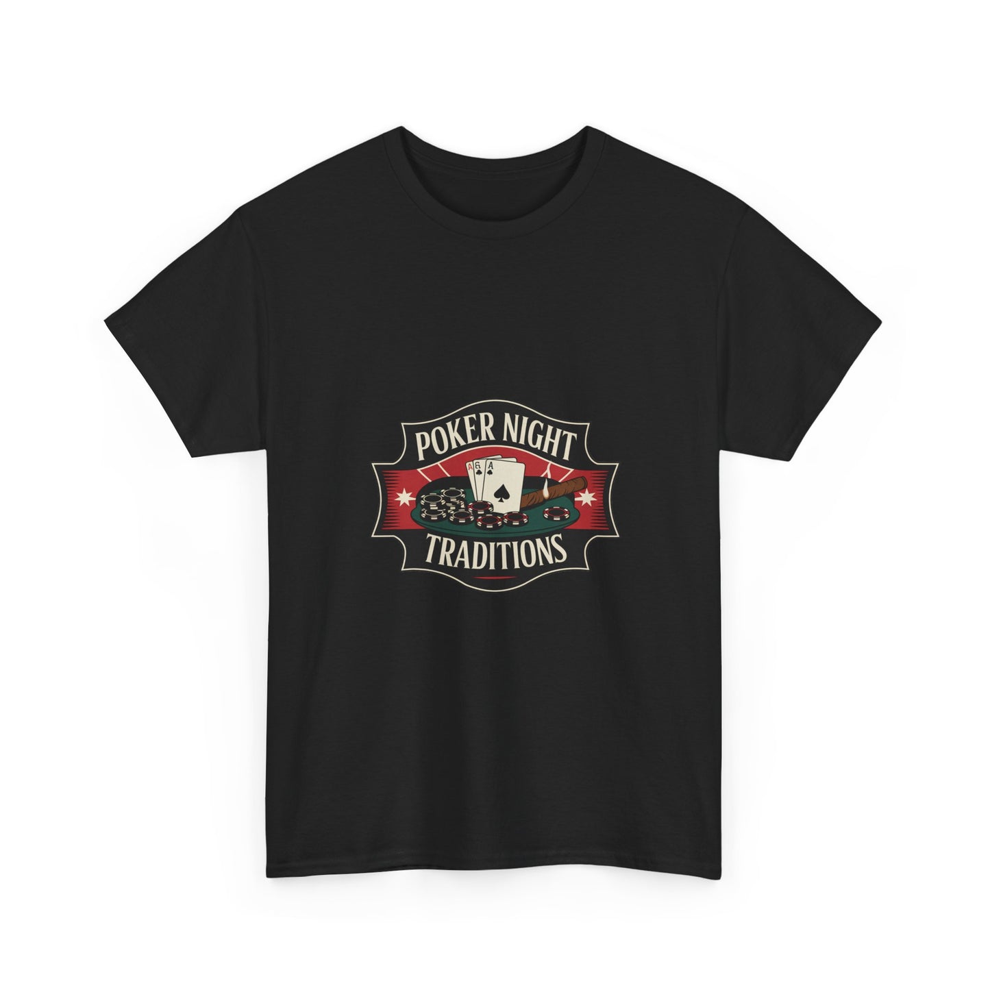 Vintage Poker Night Traditions Badge Tee