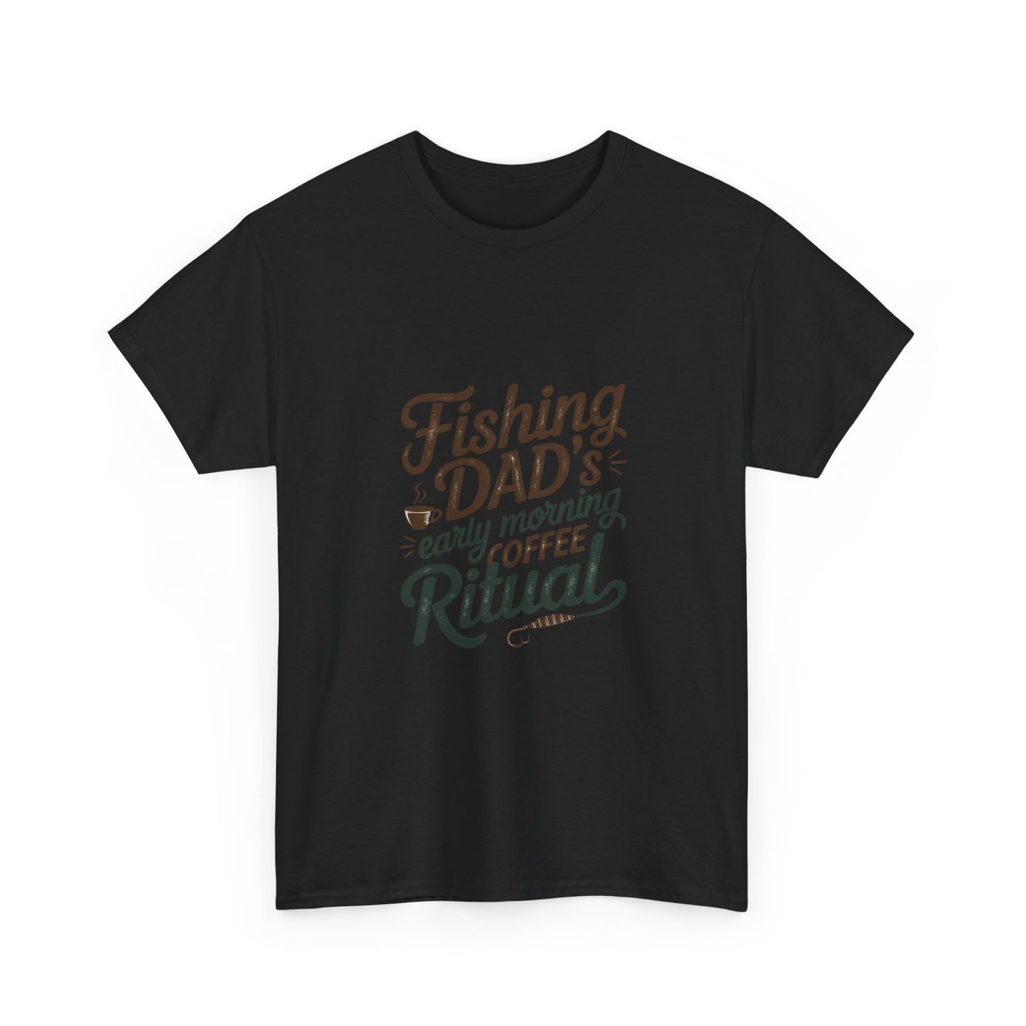 Vintage Fishing Dad Coffee Ritual T-Shirt